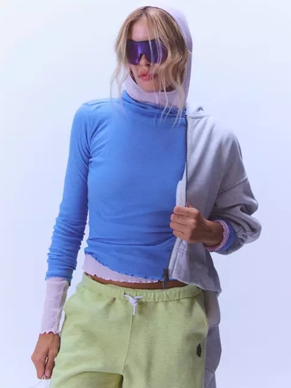 FP Movement Breathe Easy Layer Hoodie NWT Top Riviera Blue